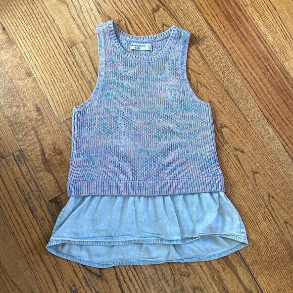 Abercrombie Kids Multi Color Scoop Neck Sweater Tank Top Size 11/12 - Picture 1 of 9